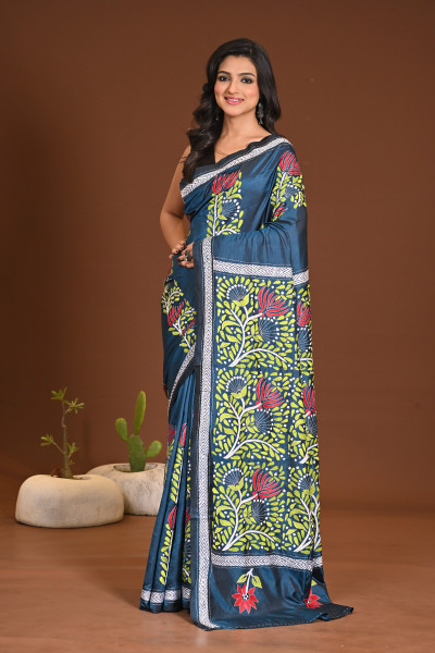 BELENDED SILK KANTHA SAREE