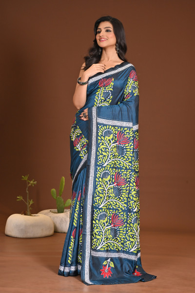 BELENDED SILK KANTHA SAREE