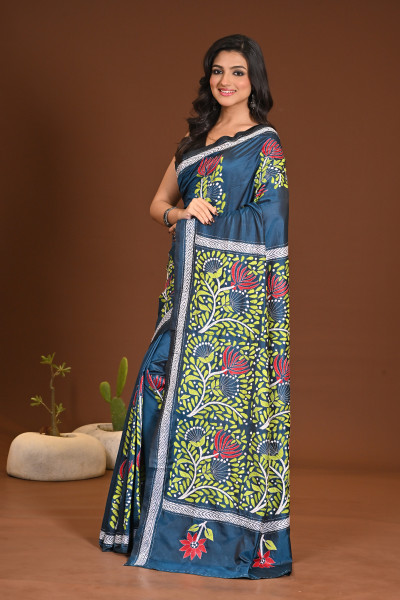 BELENDED SILK KANTHA SAREE