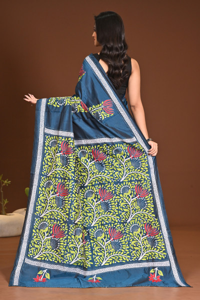 BELENDED SILK KANTHA SAREE