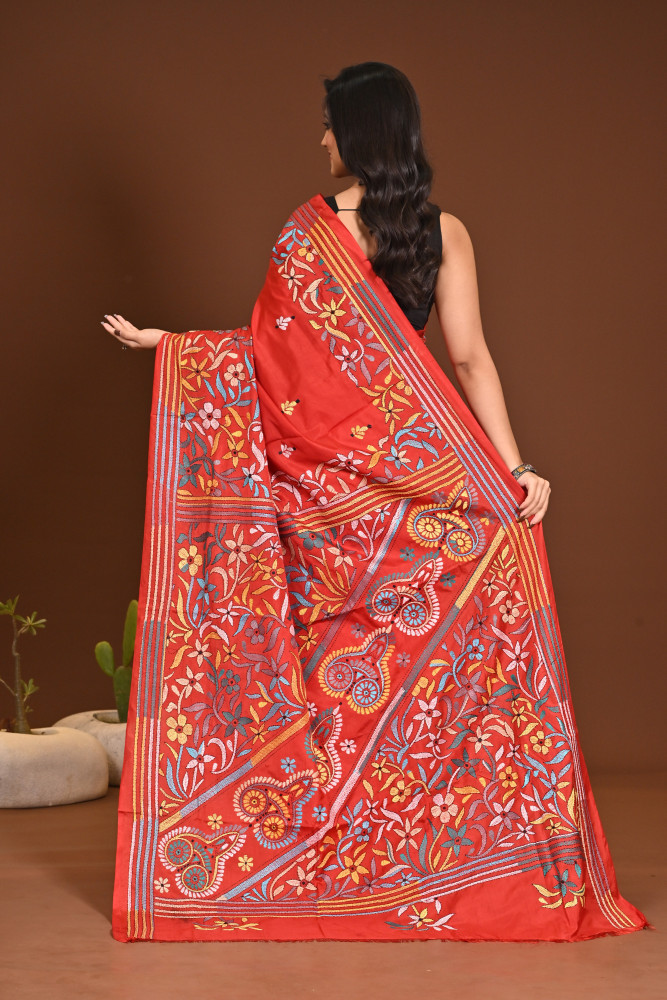 BELENDED SILK KANTHA SAREE
