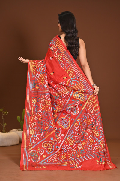 BELENDED SILK KANTHA SAREE