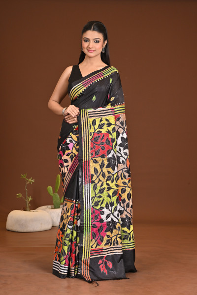 BELENDED SILK KANTHA SAREE