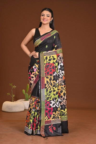 BELENDED SILK KANTHA SAREE