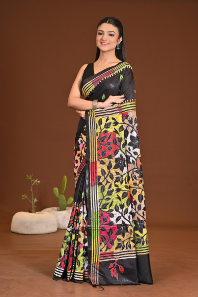 BELENDED SILK KANTHA SAREE