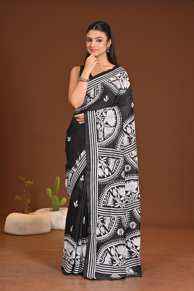 BELENDED SILK KANTHA SAREE