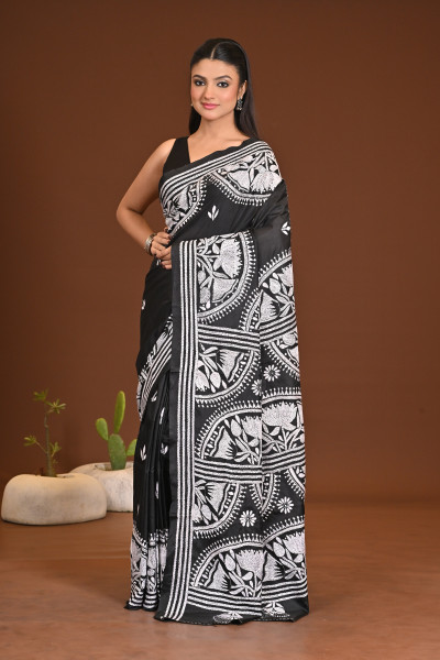 BELENDED SILK KANTHA SAREE