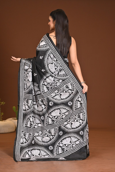 BELENDED SILK KANTHA SAREE
