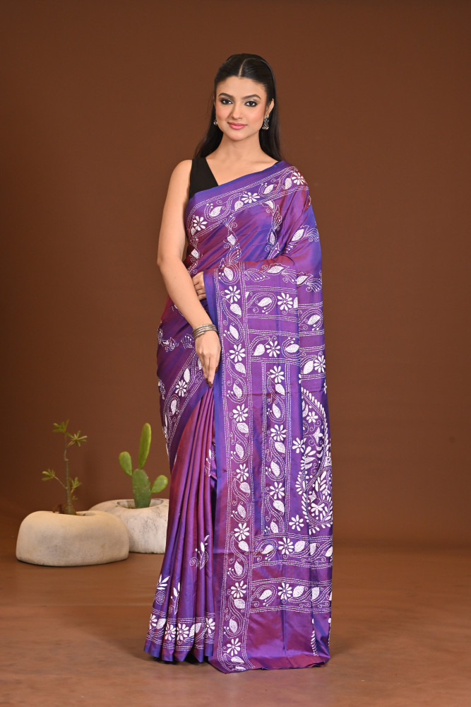 BELENDED SILK KANTHA SAREE