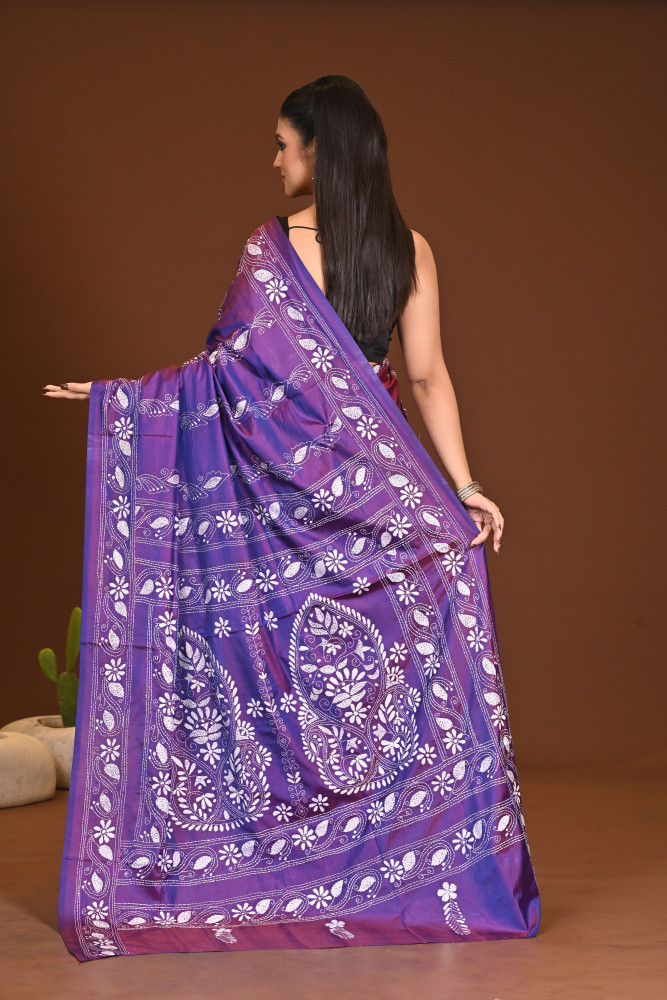 BELENDED SILK KANTHA SAREE