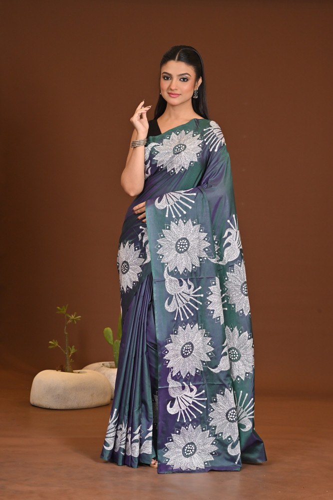 BELENDED SILK KANTHA SAREE