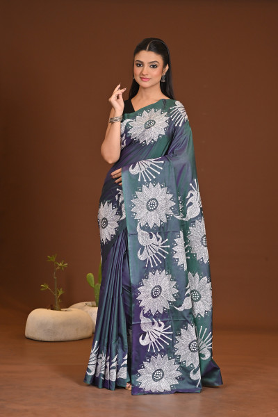 BELENDED SILK KANTHA SAREE