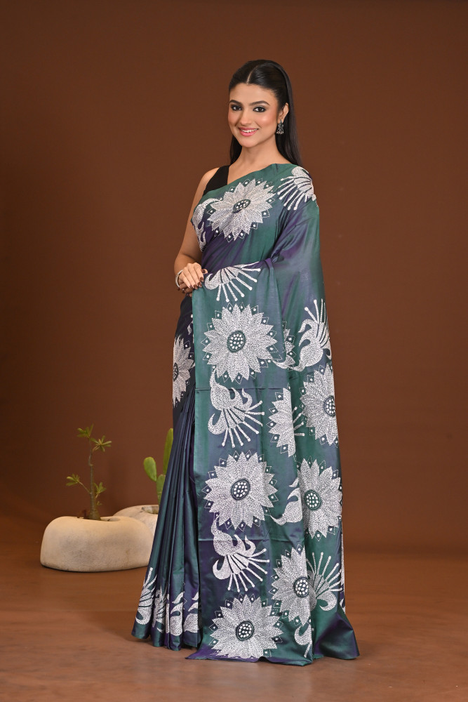 BELENDED SILK KANTHA SAREE