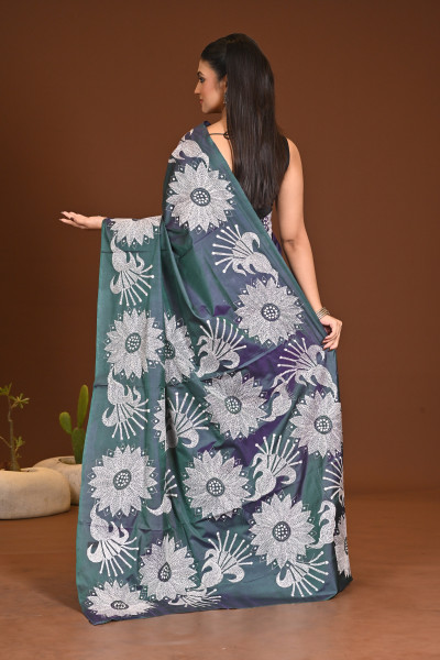 BELENDED SILK KANTHA SAREE