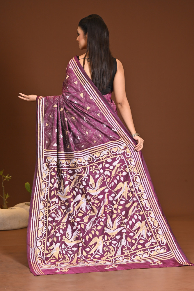 BELENDED SILK KANTHA SAREE