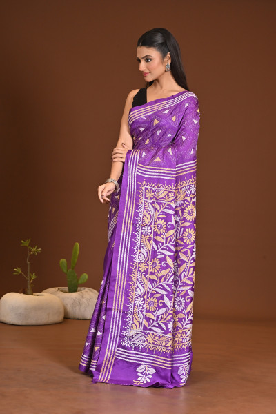 BELENDED SILK KANTHA SAREE