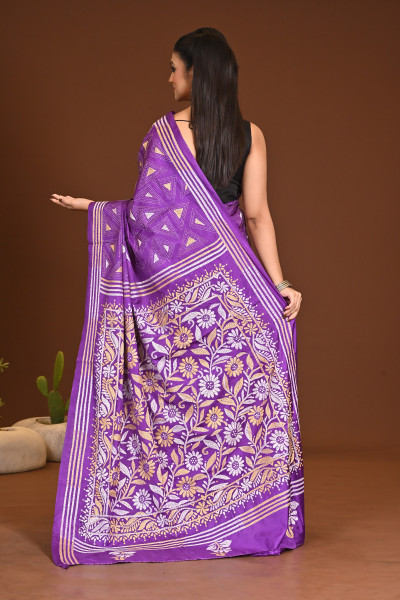 BELENDED SILK KANTHA SAREE
