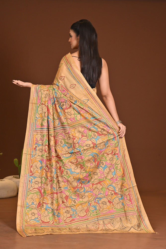 BELENDED SILK KANTHA SAREE