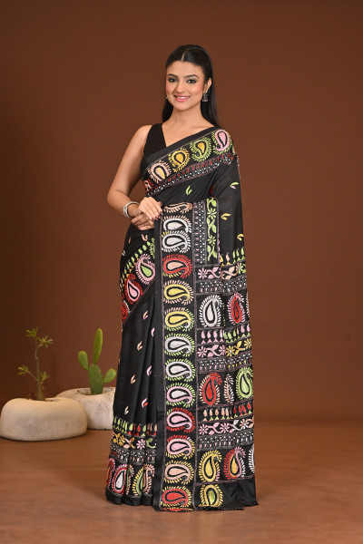 BELENDED SILK KANTHA SAREE