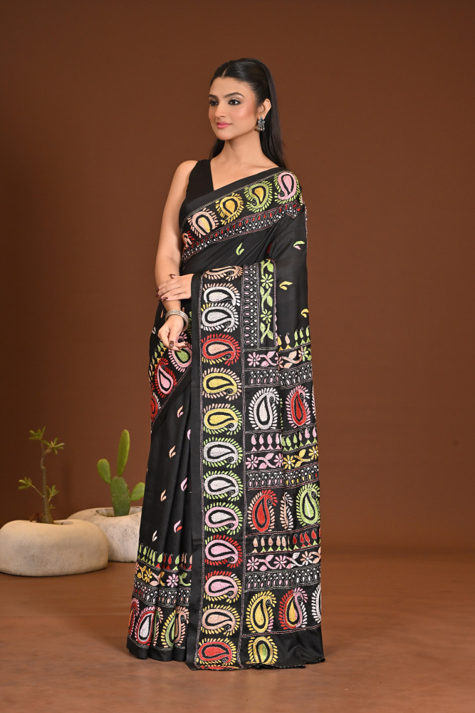 BELENDED SILK KANTHA SAREE