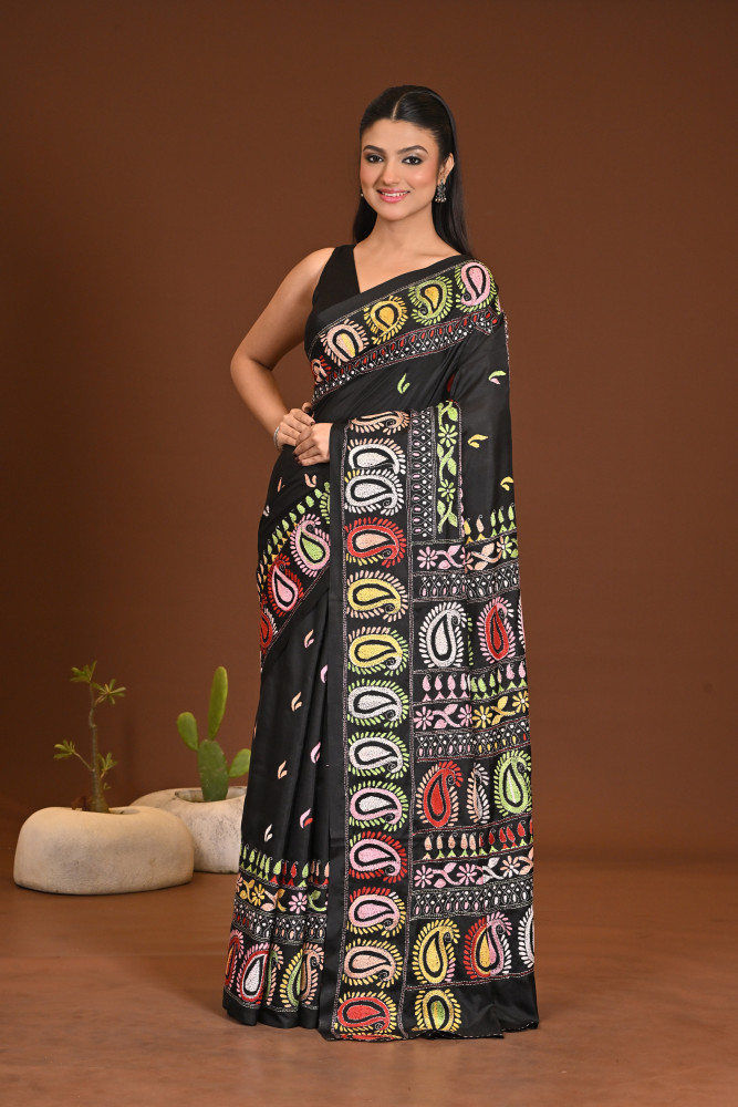 BELENDED SILK KANTHA SAREE