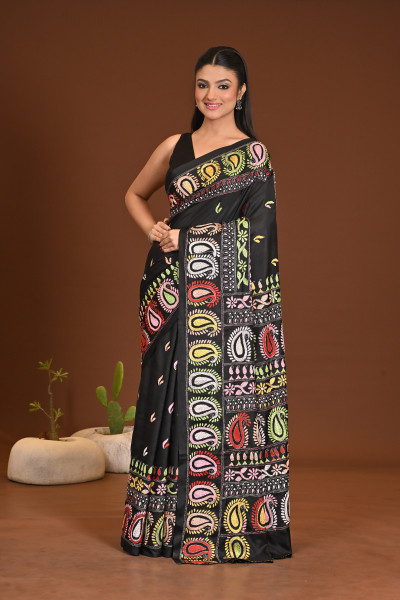 BELENDED SILK KANTHA SAREE