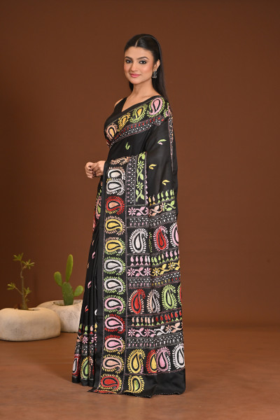 BELENDED SILK KANTHA SAREE