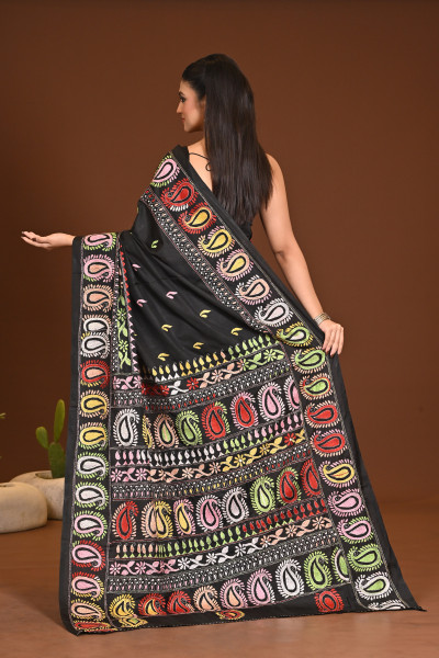 BELENDED SILK KANTHA SAREE