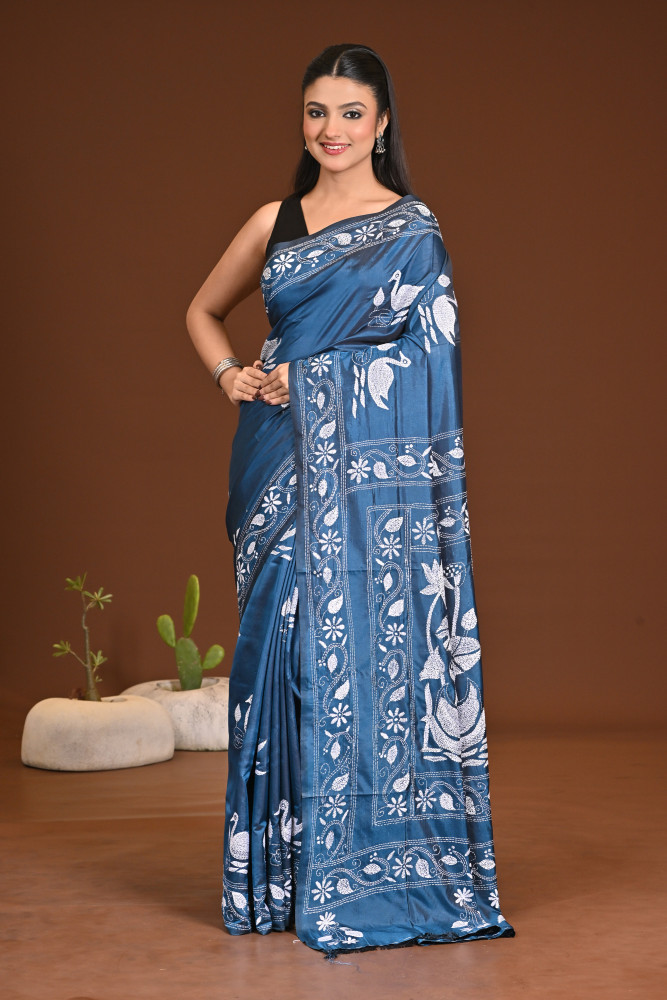 BELENDED SILK KANTHA SAREE