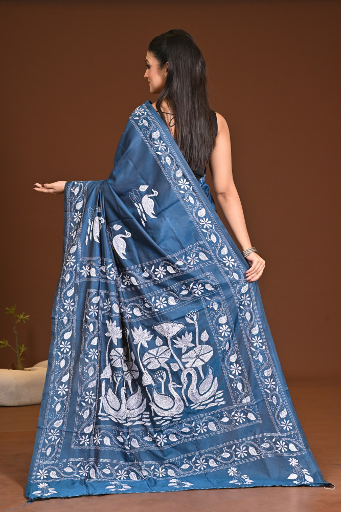 BELENDED SILK KANTHA SAREE