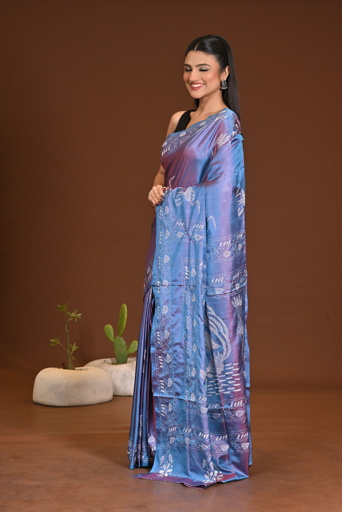 BELENDED SILK KANTHA SAREE