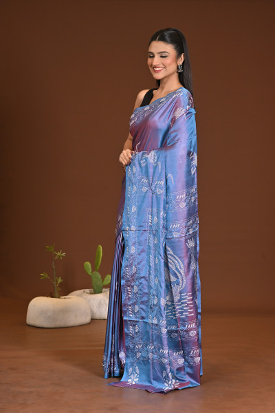 BELENDED SILK KANTHA SAREE