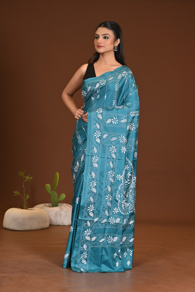 BELENDED SILK KANTHA SAREE