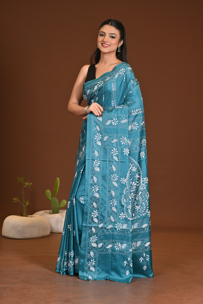 BELENDED SILK KANTHA SAREE