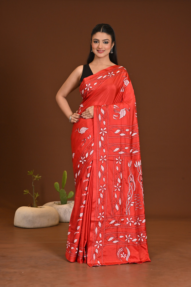 BELENDED SILK KANTHA SAREE