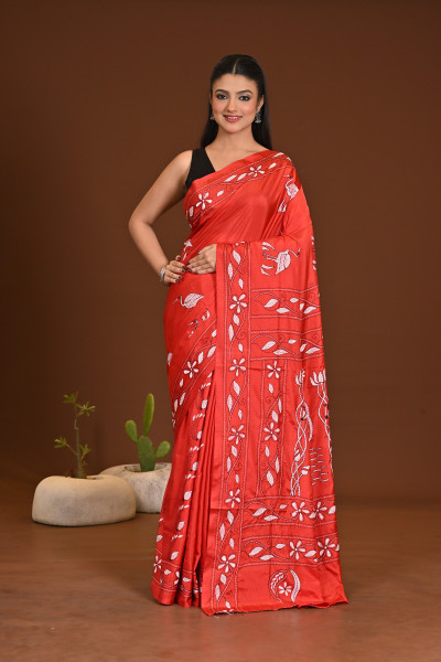 BELENDED SILK KANTHA SAREE