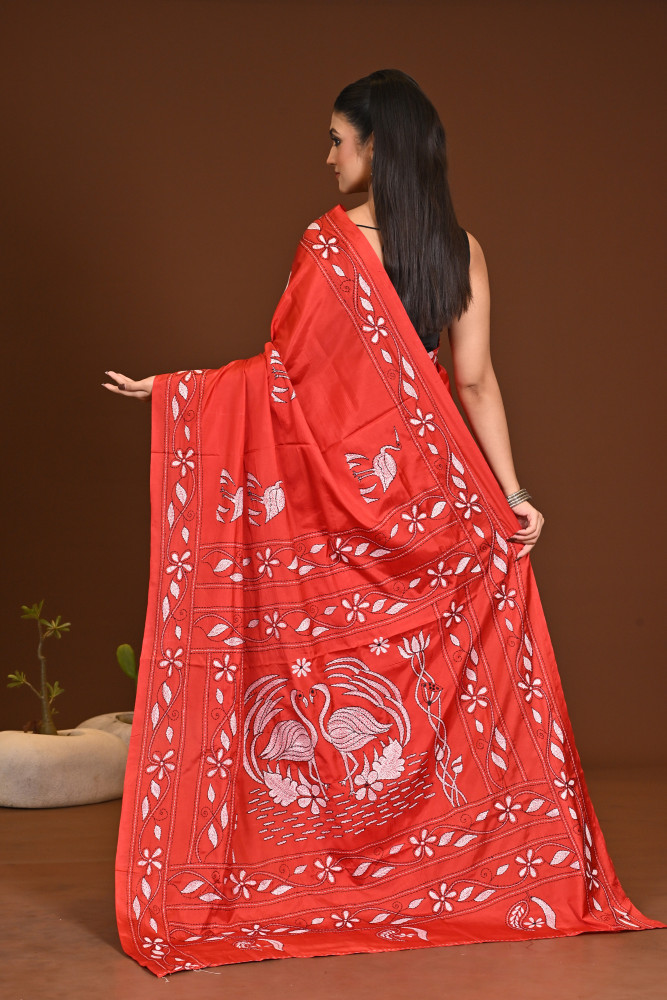 BELENDED SILK KANTHA SAREE