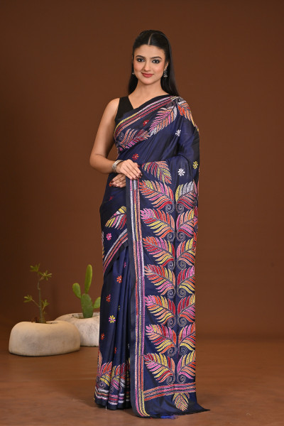 BELENDED SILK KANTHA SAREE