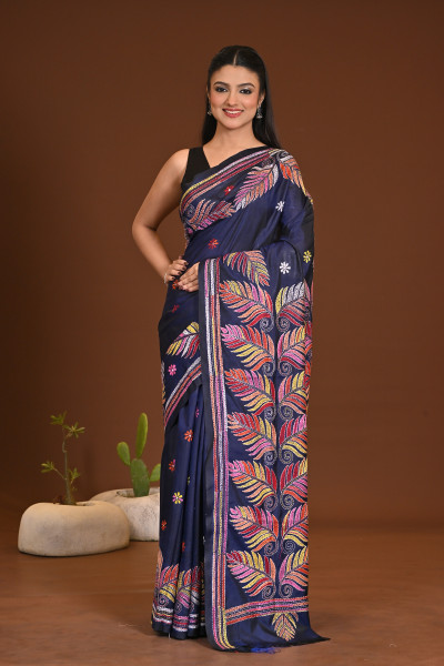 BELENDED SILK KANTHA SAREE