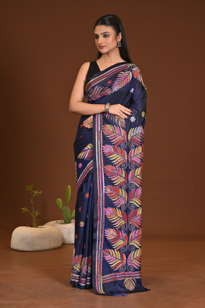 BELENDED SILK KANTHA SAREE