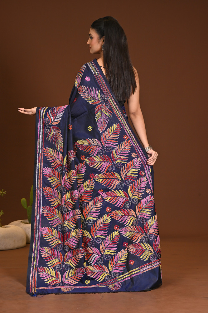 BELENDED SILK KANTHA SAREE