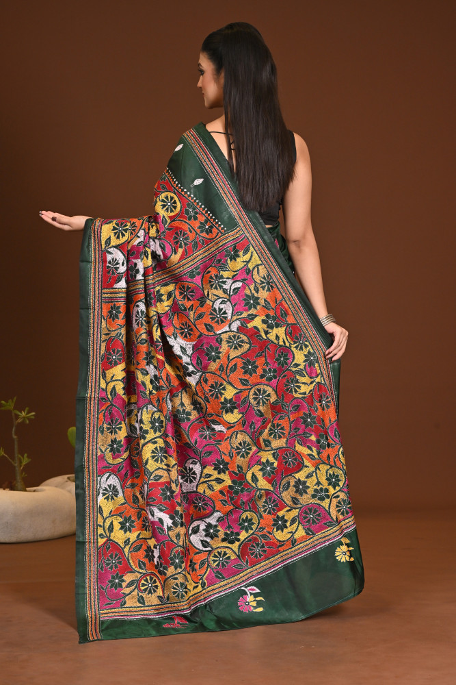BELENDED SILK KANTHA SAREE