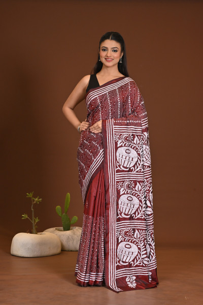 BELENDED SILK KANTHA SAREE