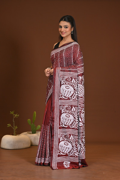 BELENDED SILK KANTHA SAREE