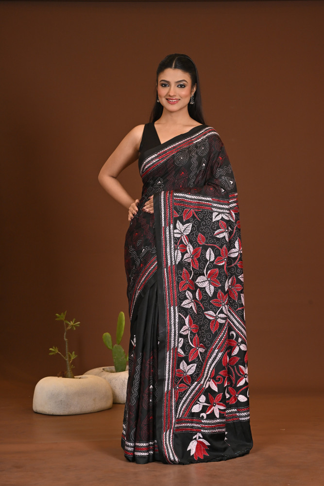 BELENDED SILK KANTHA SAREE