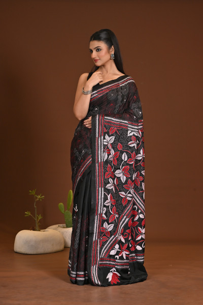 BELENDED SILK KANTHA SAREE
