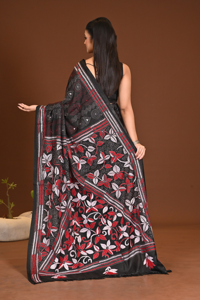 BELENDED SILK KANTHA SAREE