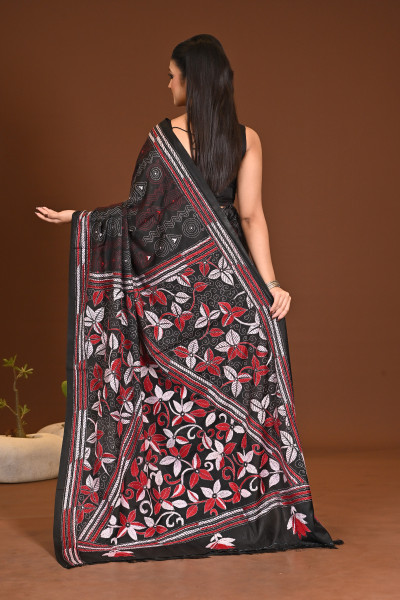 BELENDED SILK KANTHA SAREE
