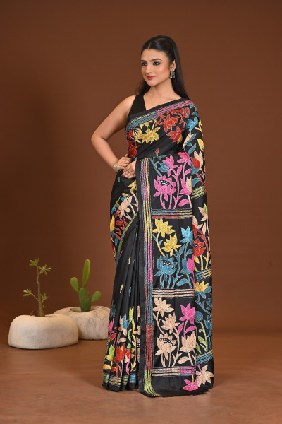 BELENDED SILK KANTHA SAREE