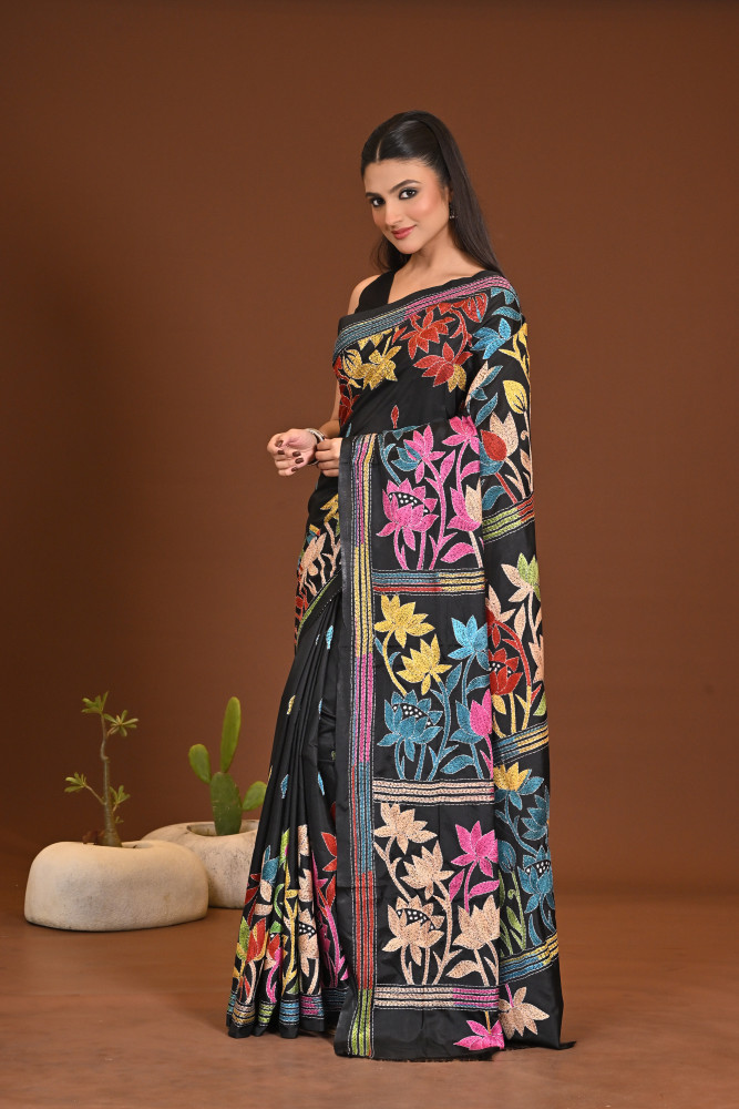 BELENDED SILK KANTHA SAREE